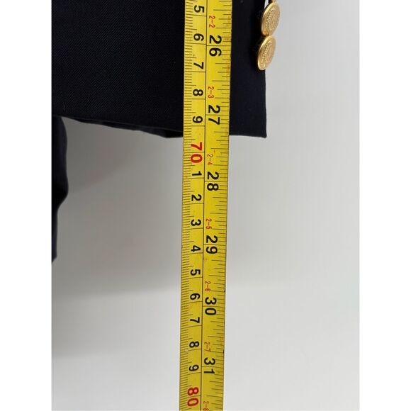 Chaps Ralph Lauren Blazer Sport Coat Men Size 48 L Navy Blue Gold Buttons - Picture 6 of 10